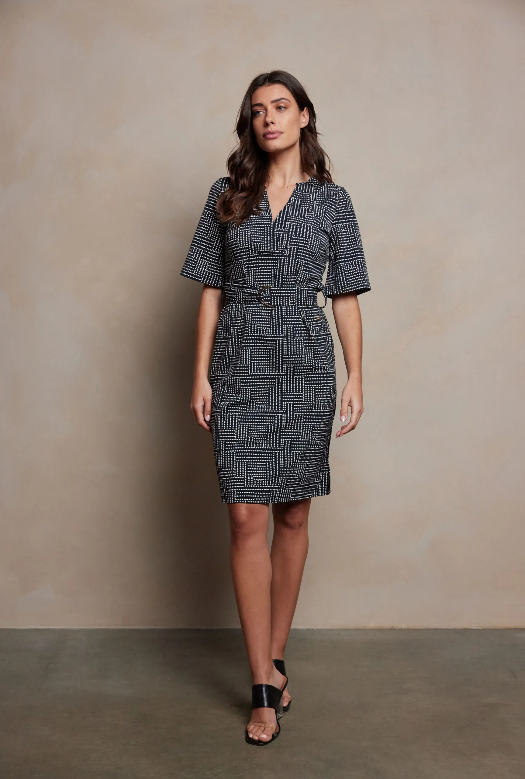 Aime Livia dress square dot black
