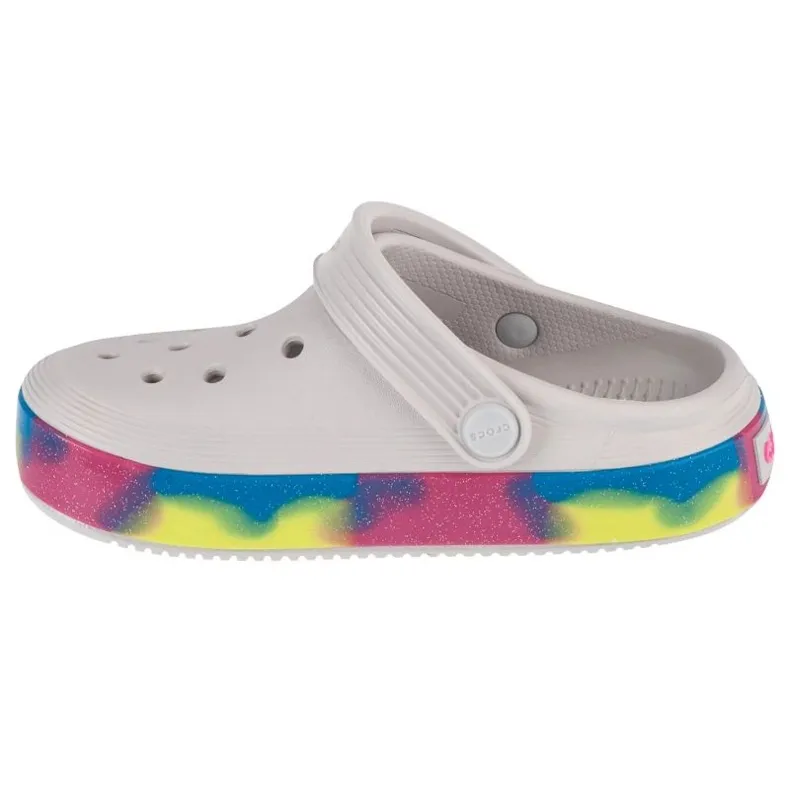 CROCS OFF COURT GLITTER BAND KINDERKLOMP 2097141FS TEENSLIPPERS WIT