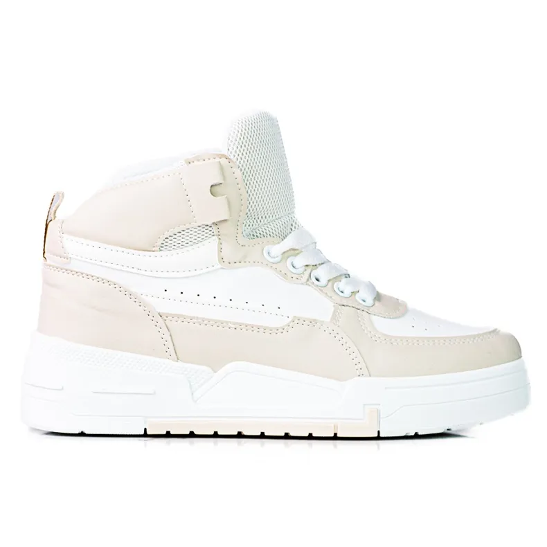 Damessneakers Shelovet met hoog bovenwerk, beige