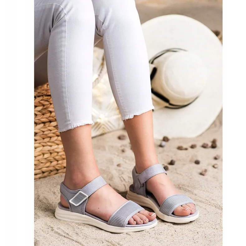 EVENTO COMFORTABELE SANDALEN MET KLITTENBAND 20SD882022 GRIJS