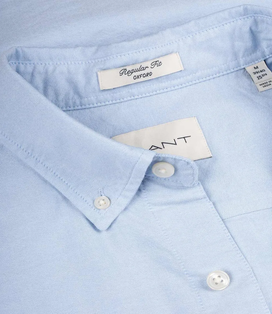 GANT 3000200455 HEREN OVERHEMD LICHTBLAUW OXFORD UNI