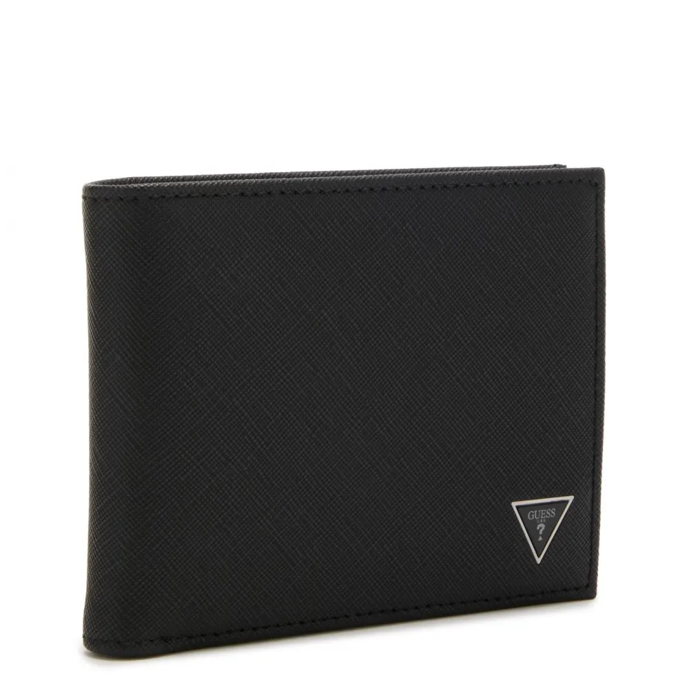 Guess Certosa Saffiano Zwarte Billfold Portemonnee
