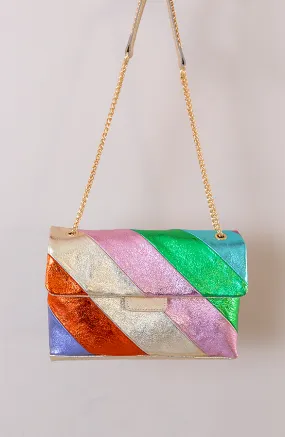 Leather Rainbow Chain Bag