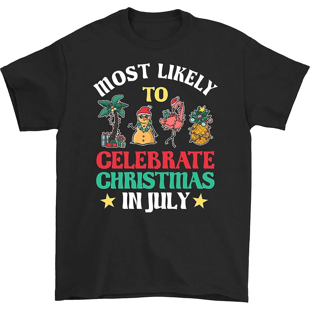 MEEST WAARSCHIJNLIJK OM KERSTMIS TE VIEREN IN JULI TSHIRT