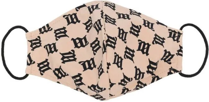 MISBHV Mondkapje met monogramprint Beige