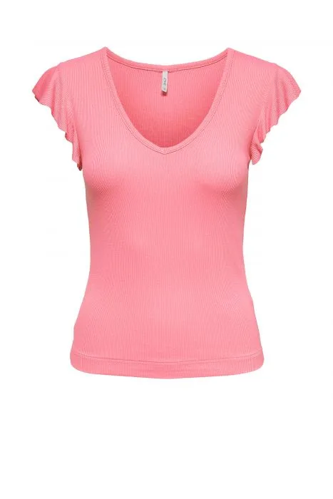 ONLY shirt met vlindermouwtjes