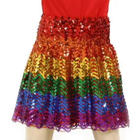 Paillettenrokje Regenboog