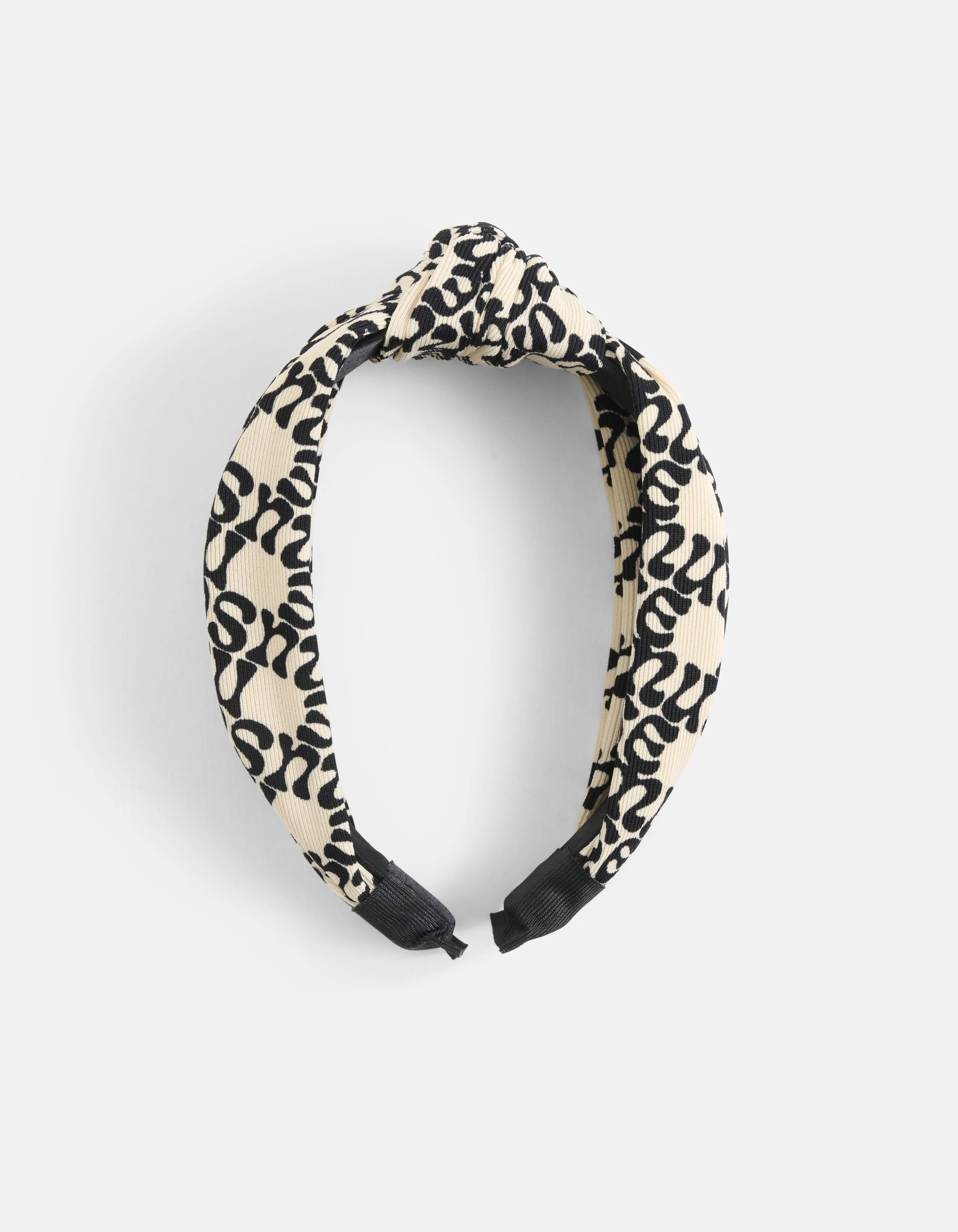Printed Knot Haarband Gebroken Wit