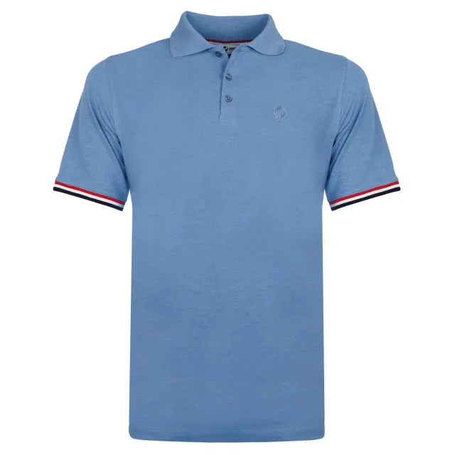 Q1905 Polo shirt bloemendaal licht denim