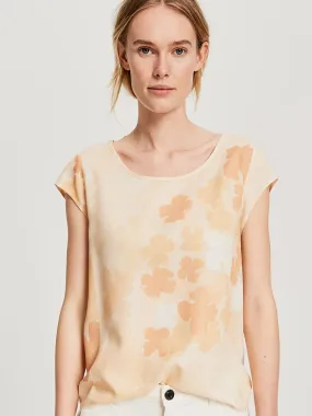 Shirt "Flinka" abrikooskleurig/wit