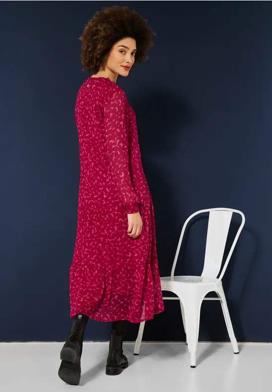 STREET ONE CHIFFON JURK IN TUNIEKSTYLE