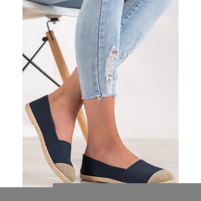 Trendy marineblauwe espadrilles