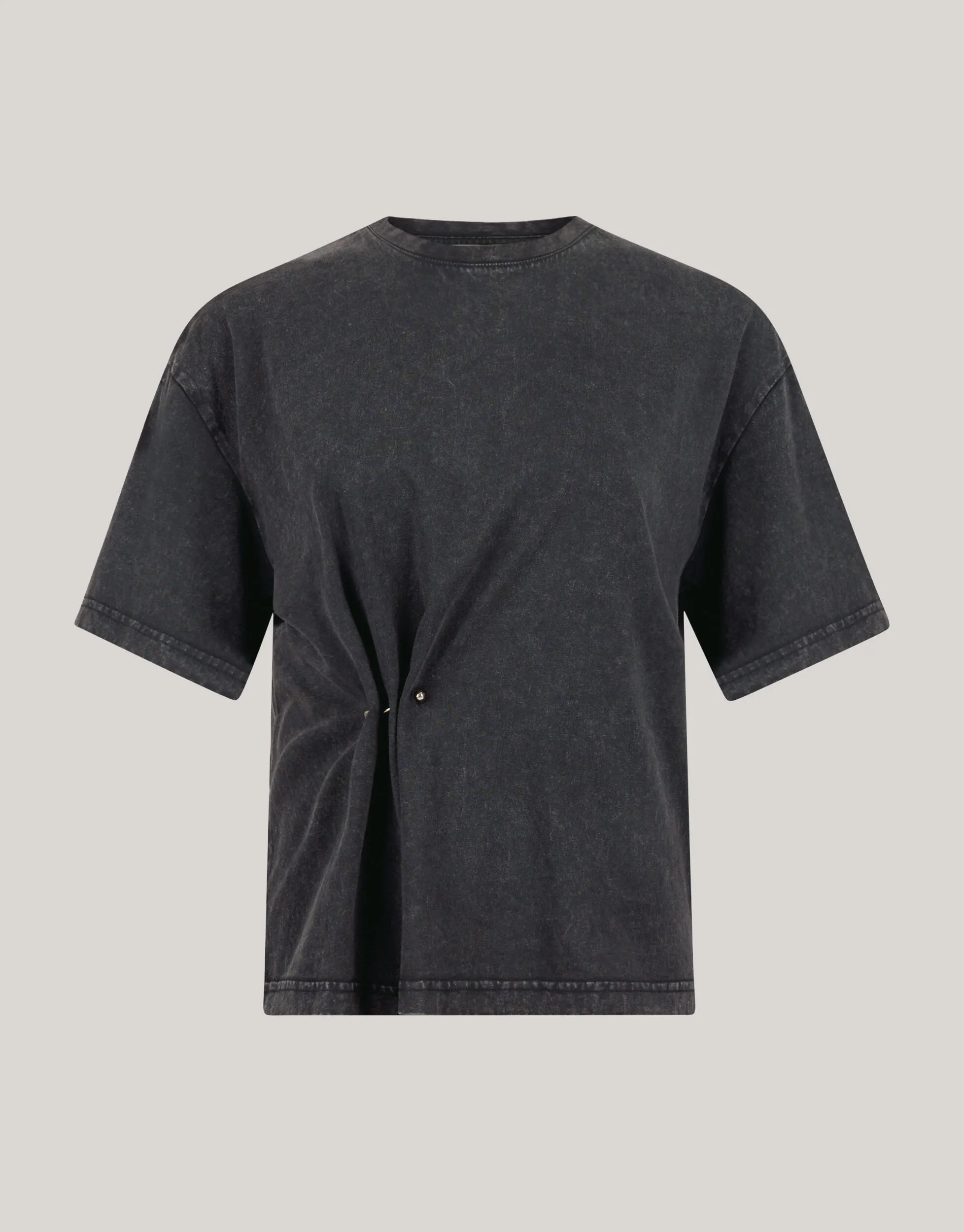 WASHED TSHIRT DONKERGRIJS