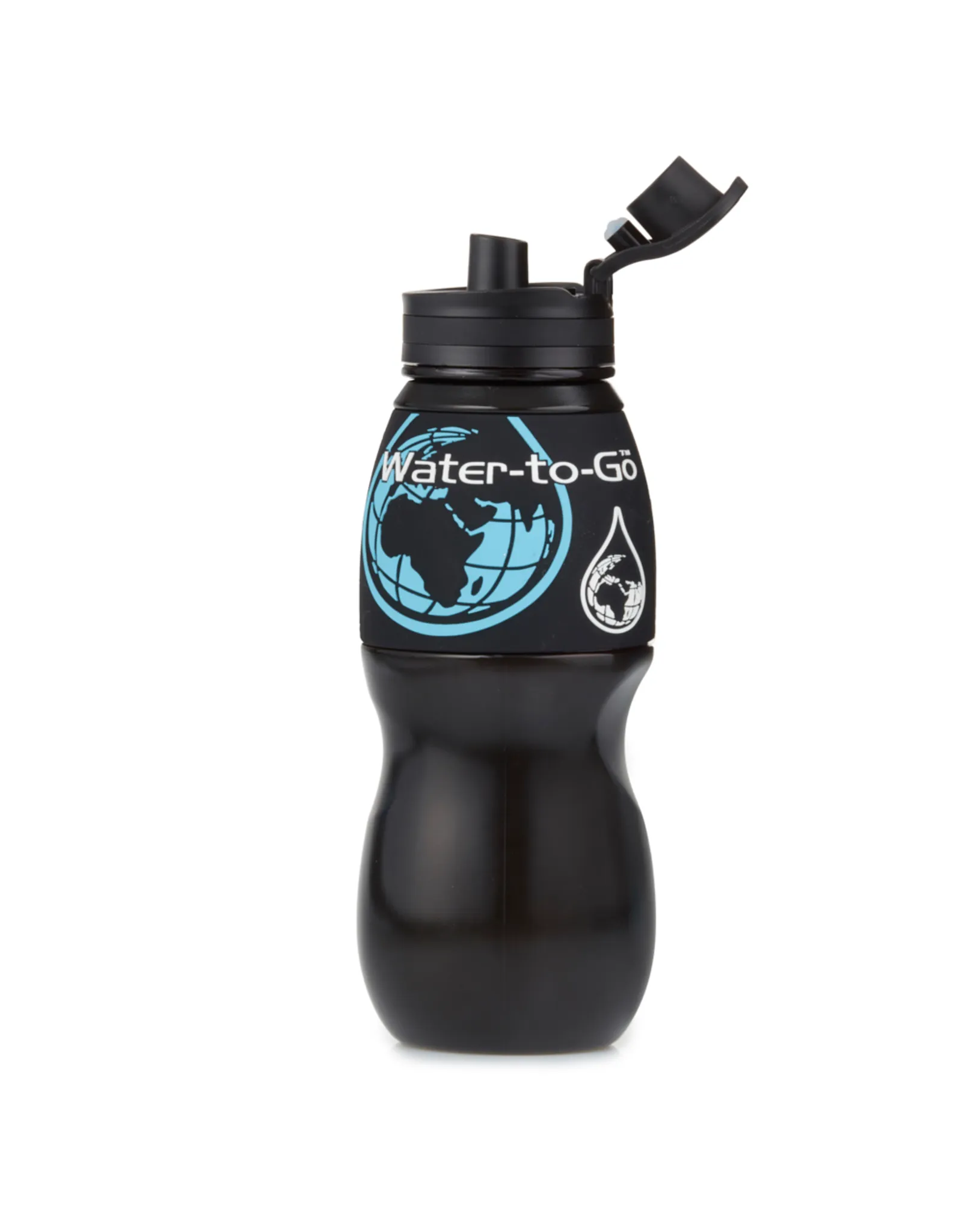 WATERTOGO DRINKFLES WATERFLES MET FILTER  75CL  ZWART – BPA VRIJ
