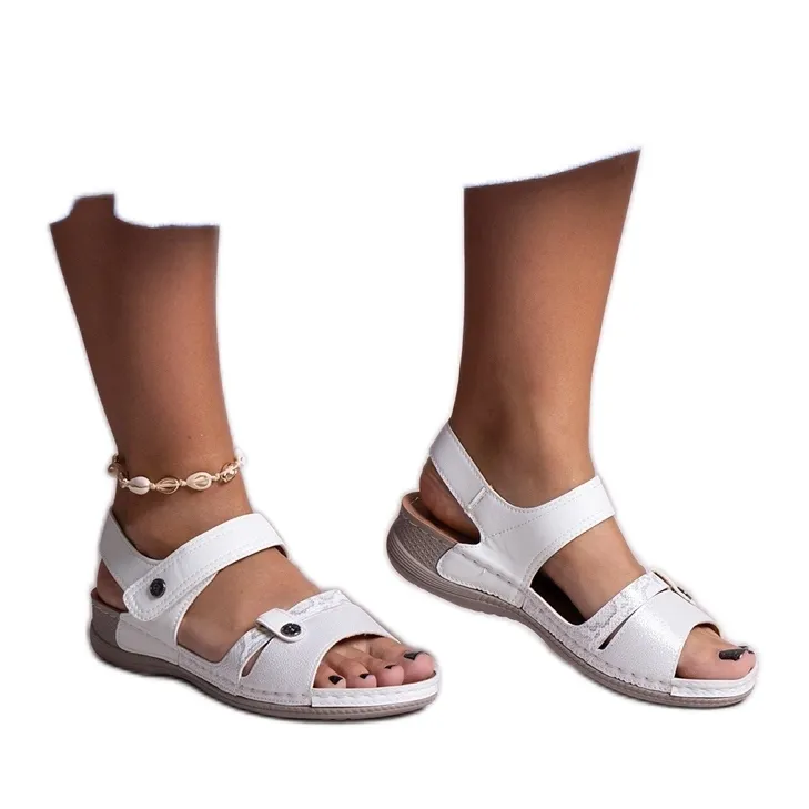 WITTE HURIPLATFORMSANDALEN