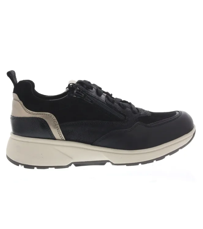 Xsensible Grenoble Black Combi Veterschoenen Zwart